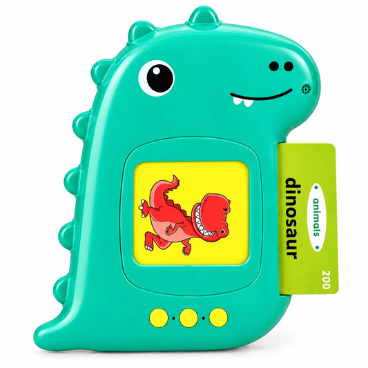 DinoWords turquoise dinosaur talking flashcard reader